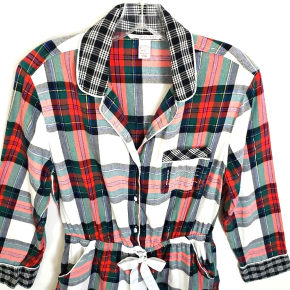 Victoria's Secret Tarten Plaid Like New PJ ❤ Romper - Picture 9 of 15